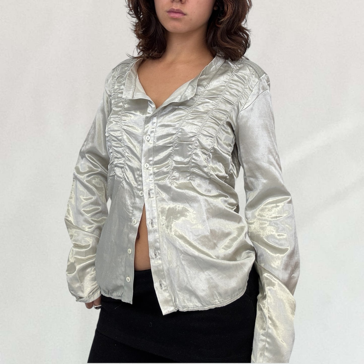 Marithé + François Girbaud satin shirt