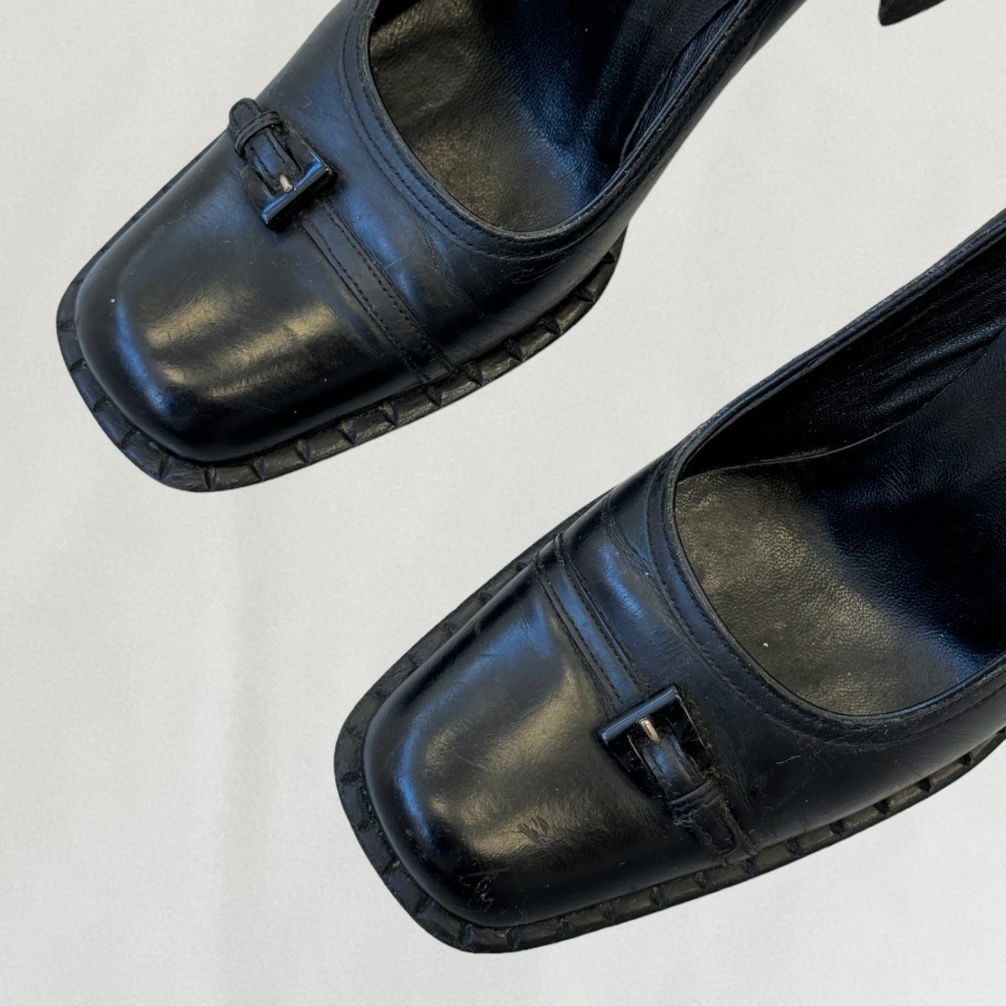 Prada buckle detail heels