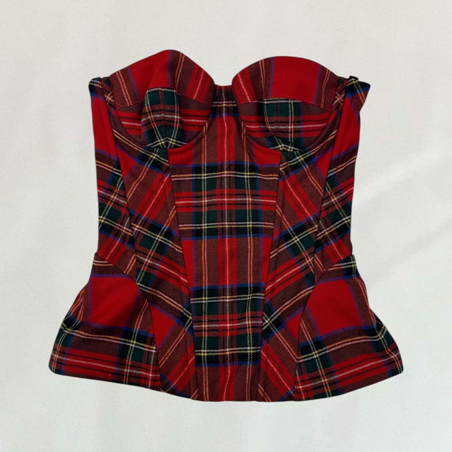 Dolce & Gabbana plaid corset