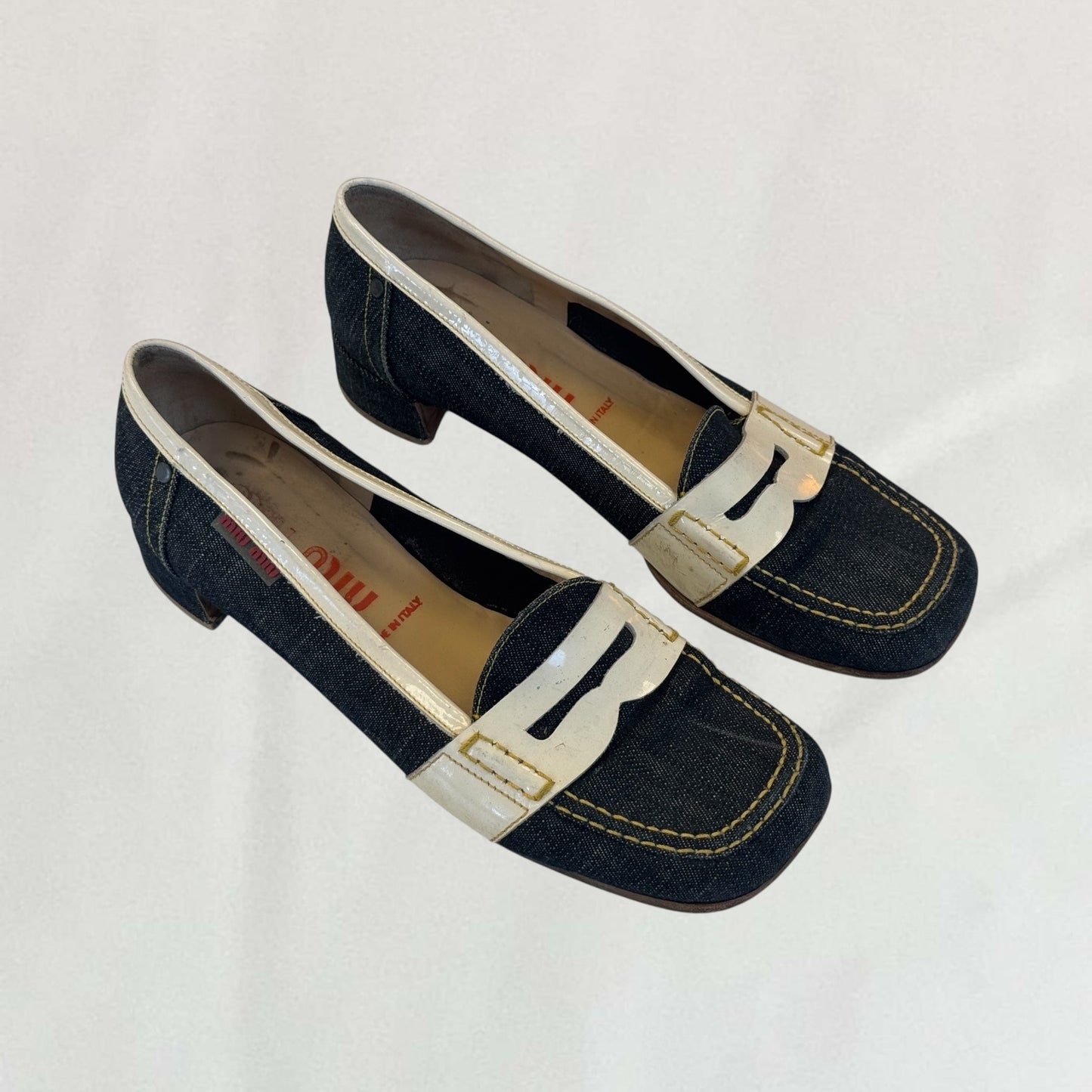 Miu Miu denim loafers