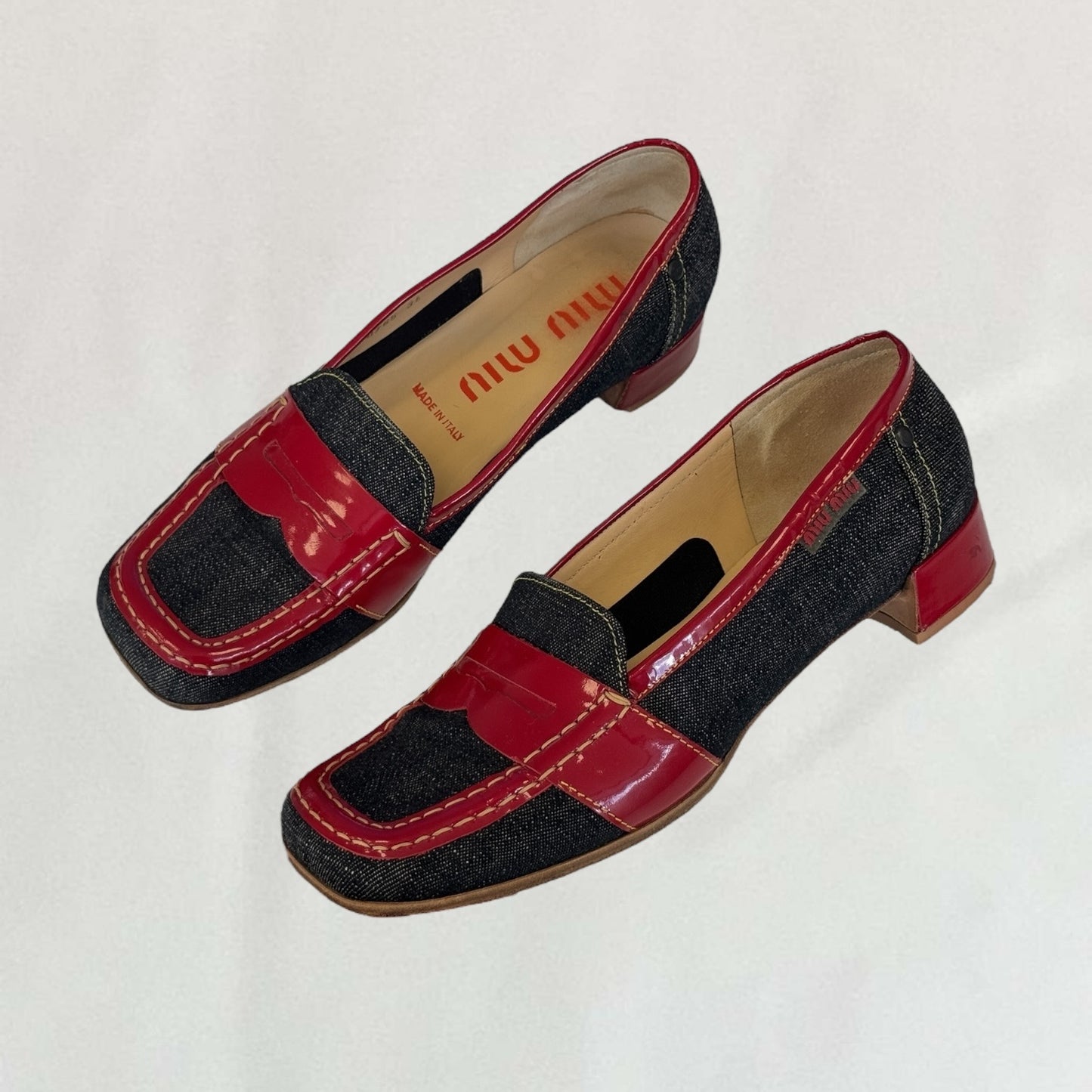 Miu Miu denim loafers