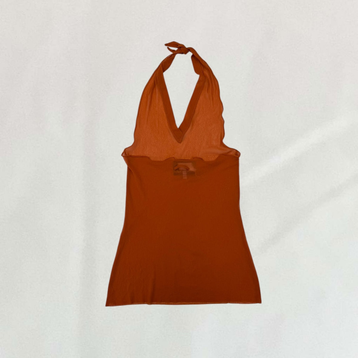 Vintage Jean Paul Gaultier orange sheer halter neck top – Vival Studios