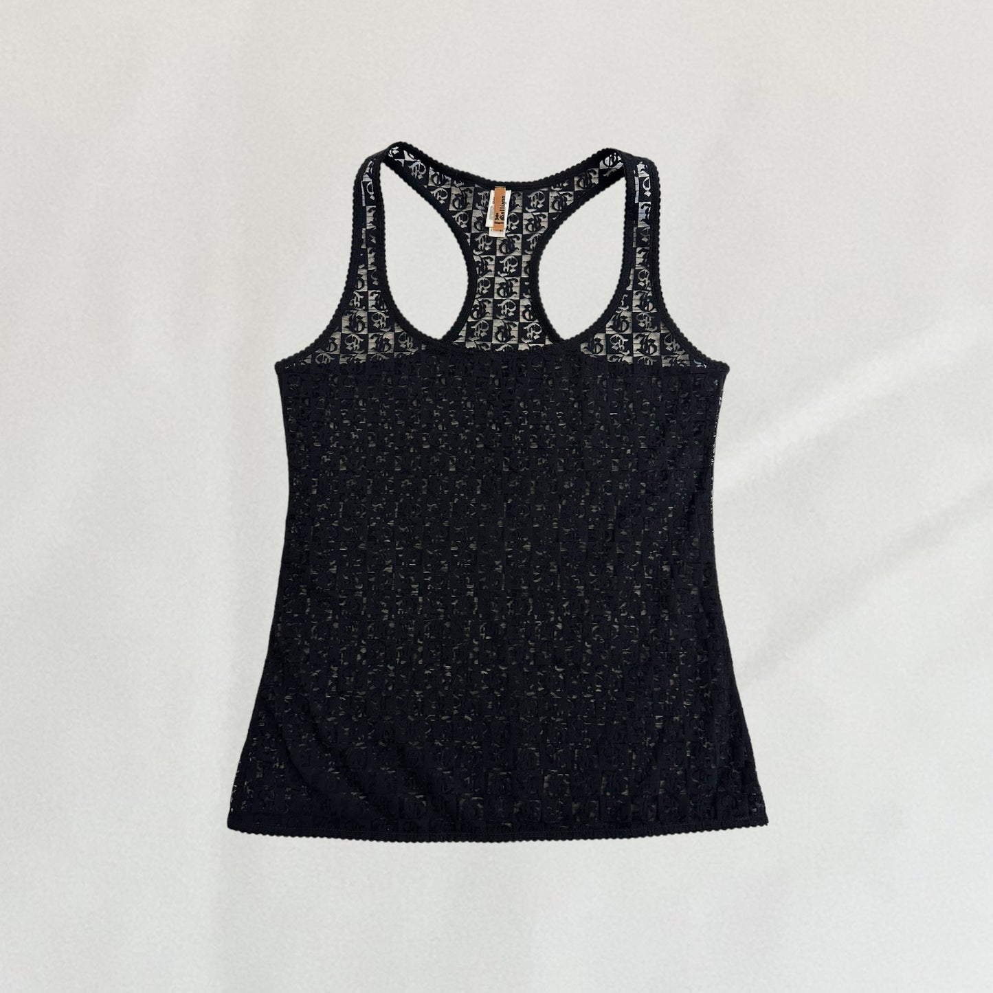 John Galliano monogram print vest top