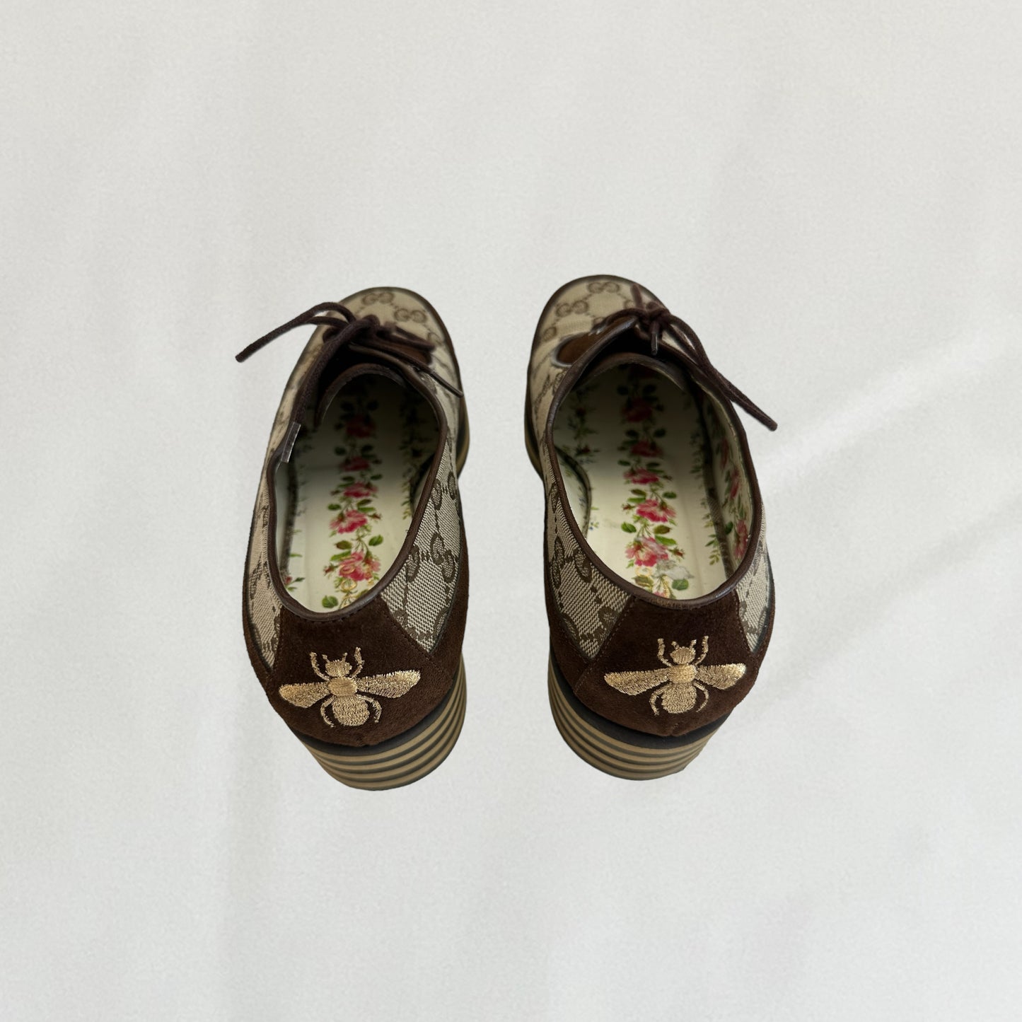 Gucci monogram brogues