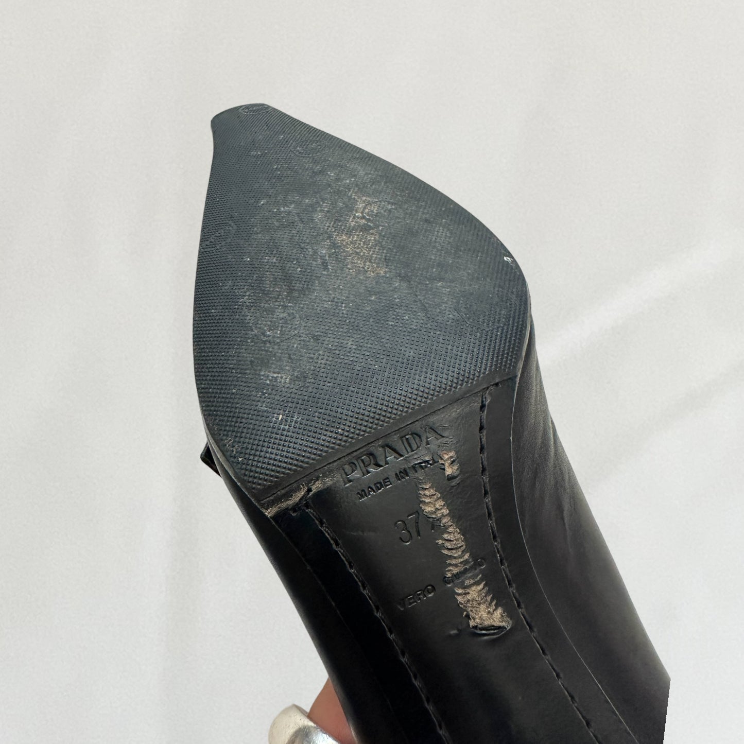 Prada buckle kitten heels