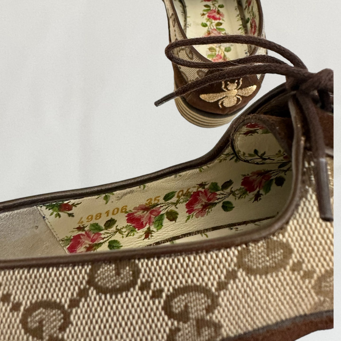 Gucci monogram brogues