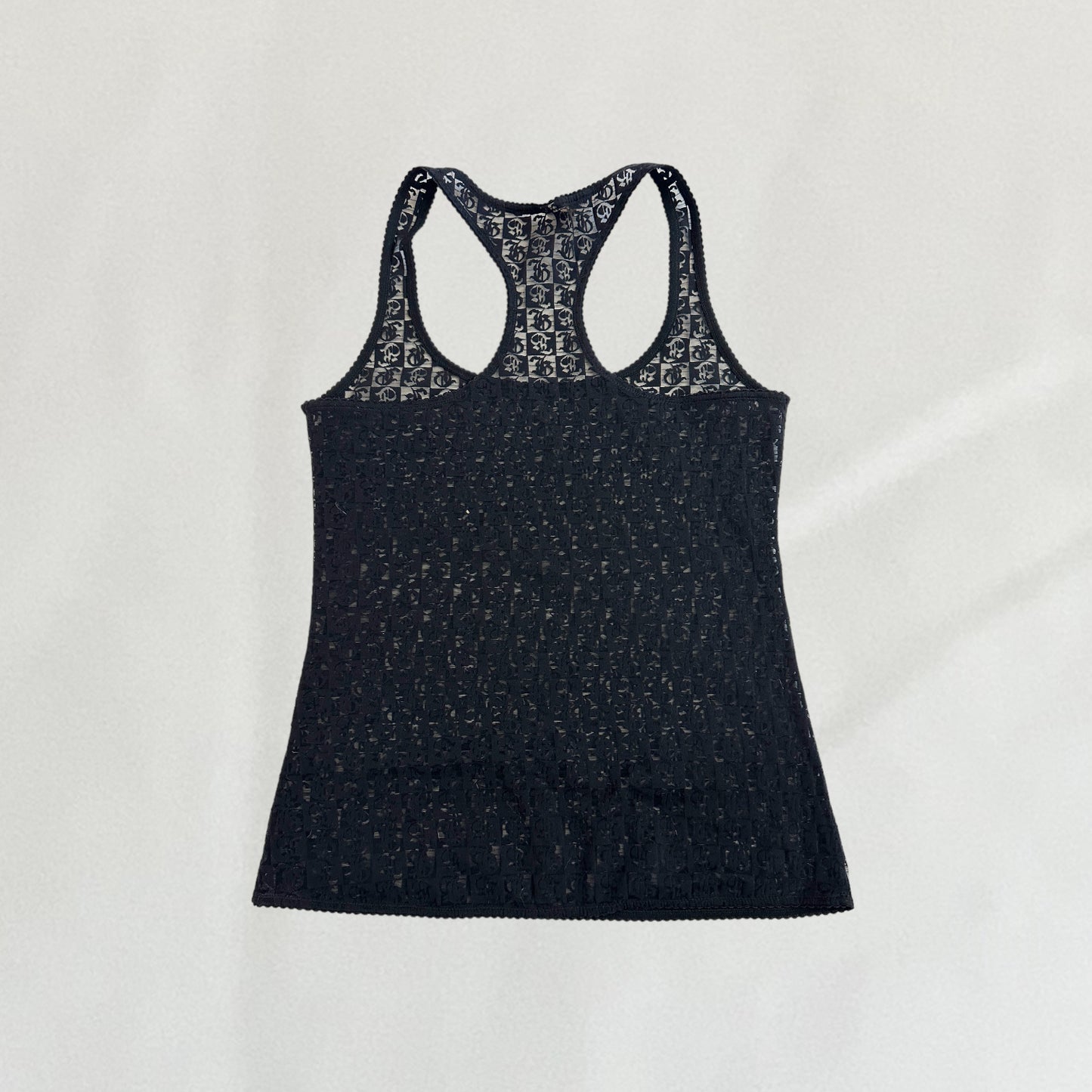John Galliano monogram print vest top