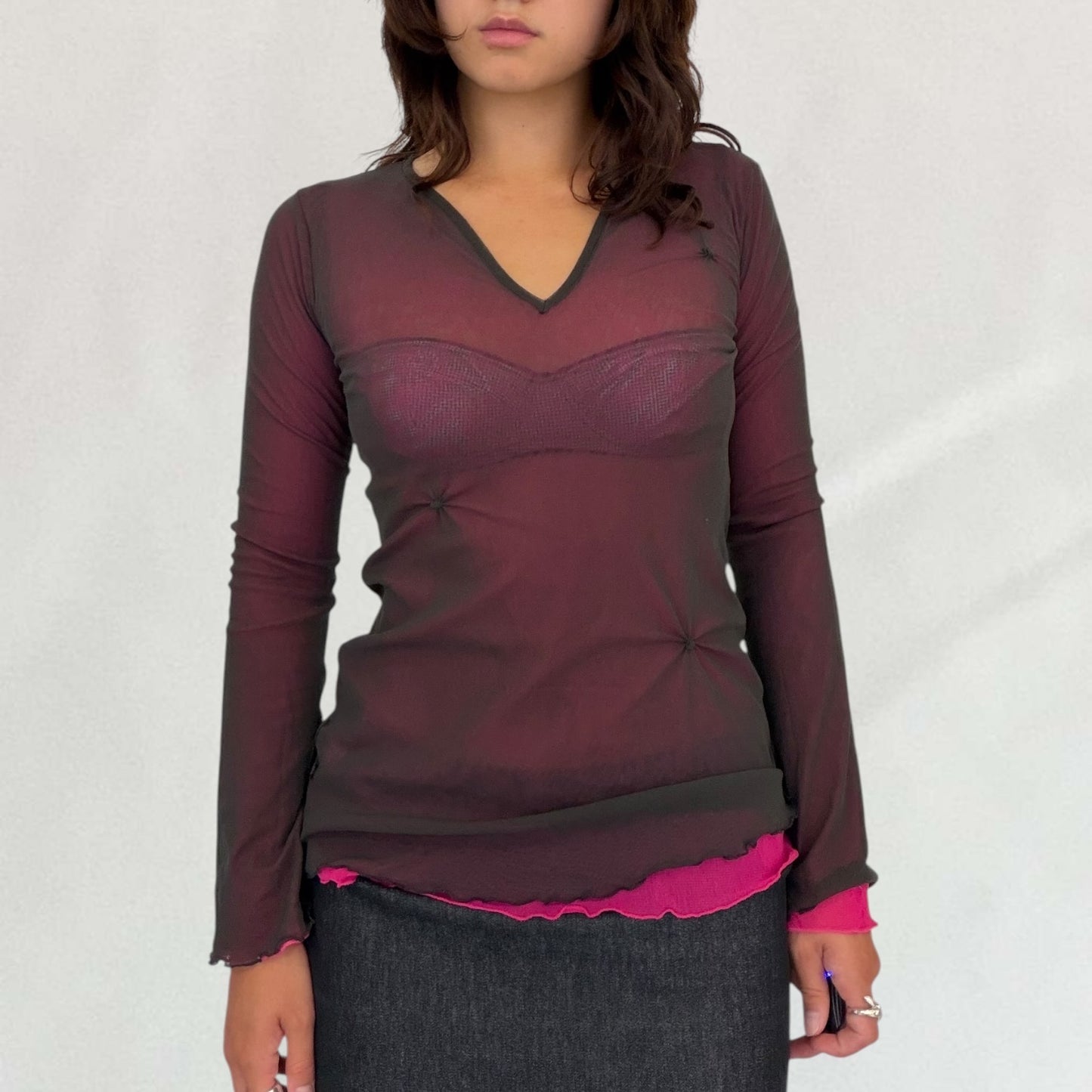 Cop Copine double layered top