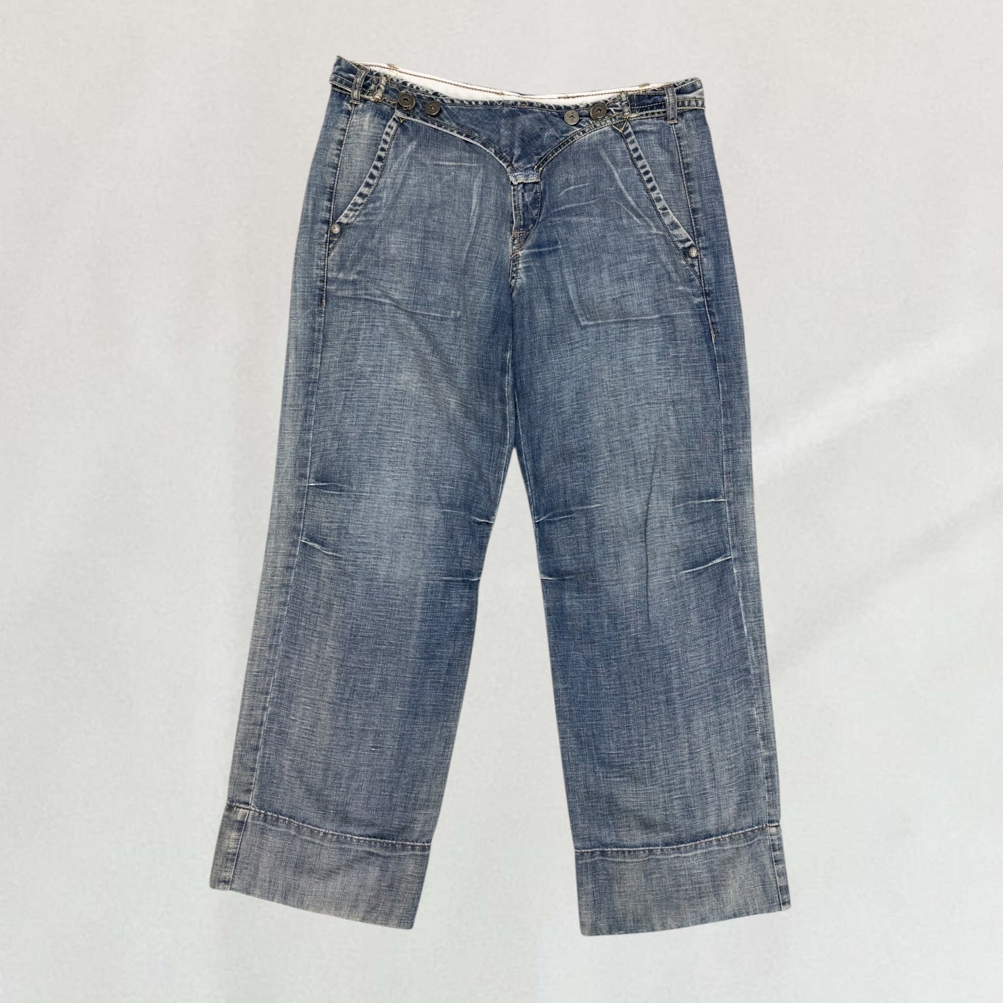 Marithé + François Girbaud buckle jeans