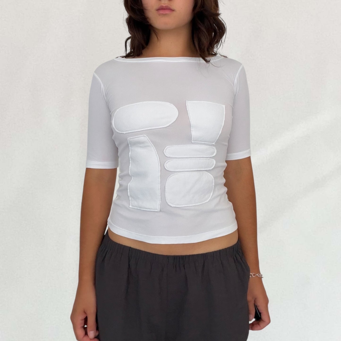 Marithé + François Girbaud 3/4 length sleeve top
