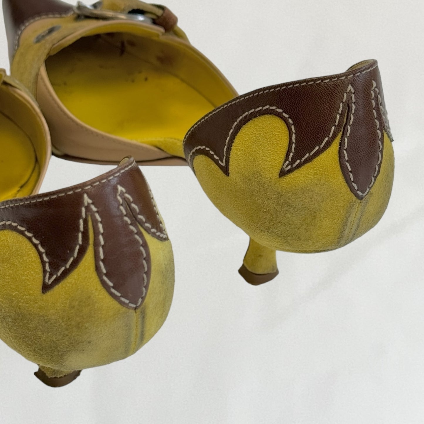 Prada buckle kitten heels