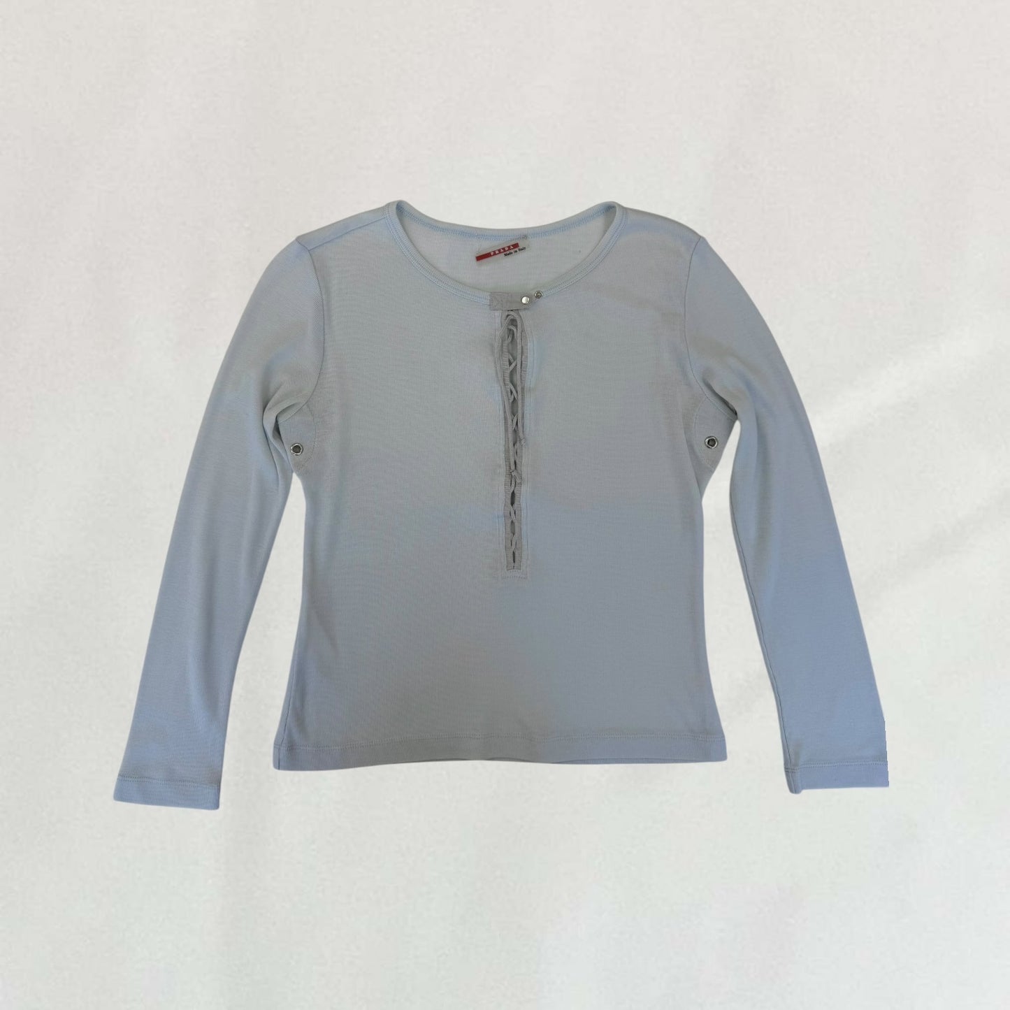 Prada lace up top