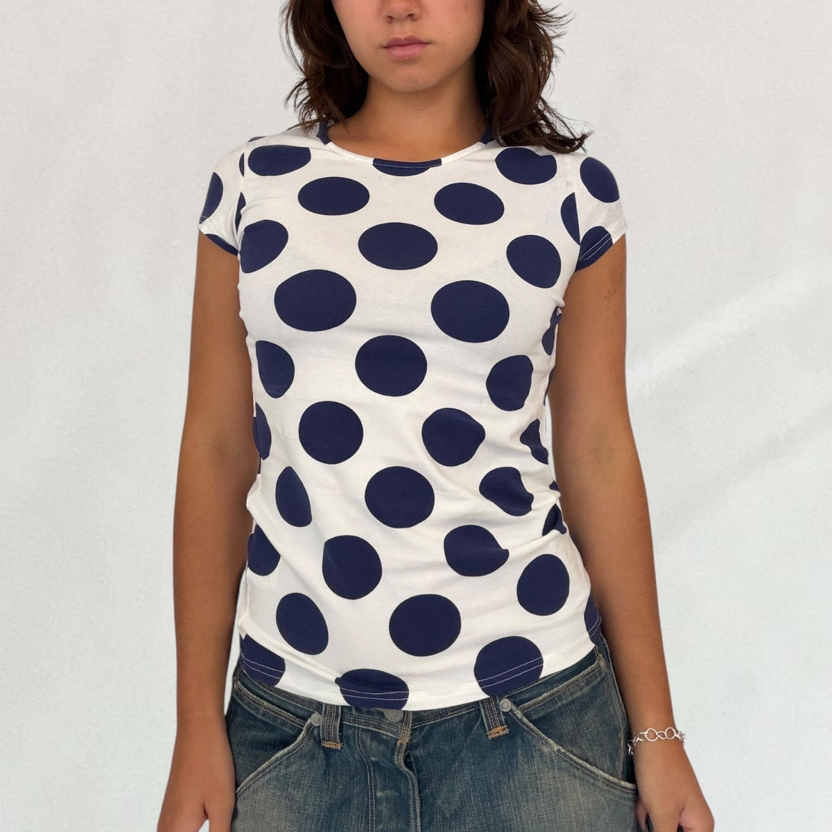 Jean Paul Gaultier polka dot layered top