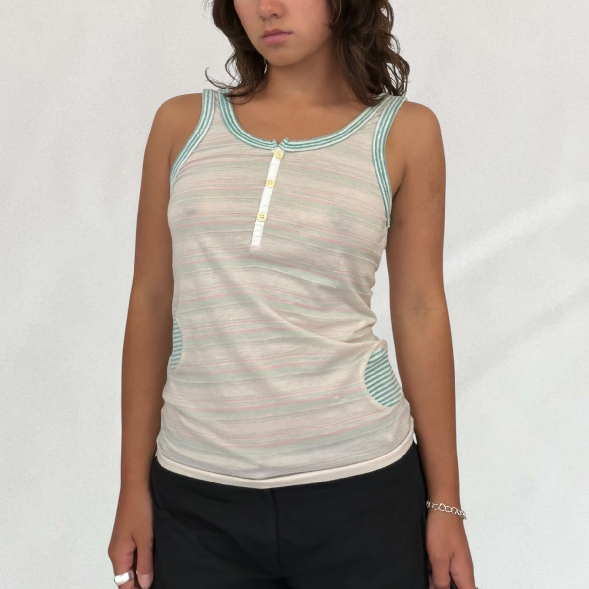 Multi-coloured Custo Barcelona striped tank