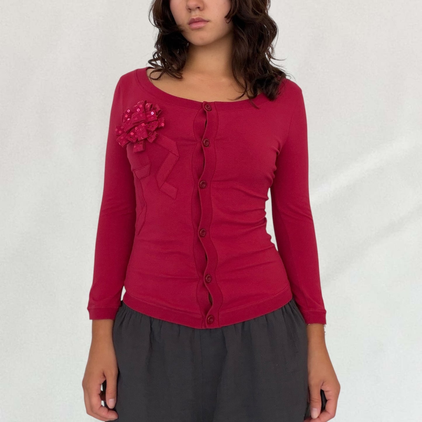 Moschino rosette cardigan