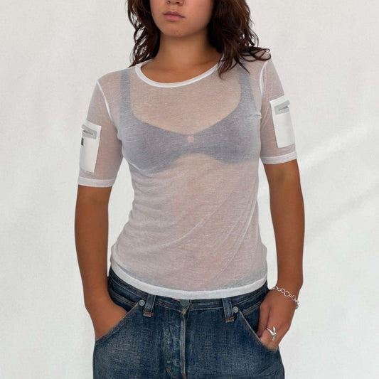 Marithé + François Girbaud sheer T-shirt