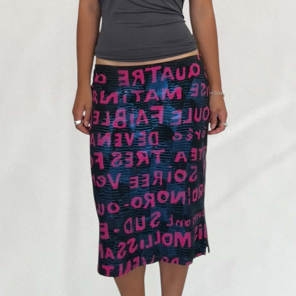 Custo Barcelona graphic print midi skirt