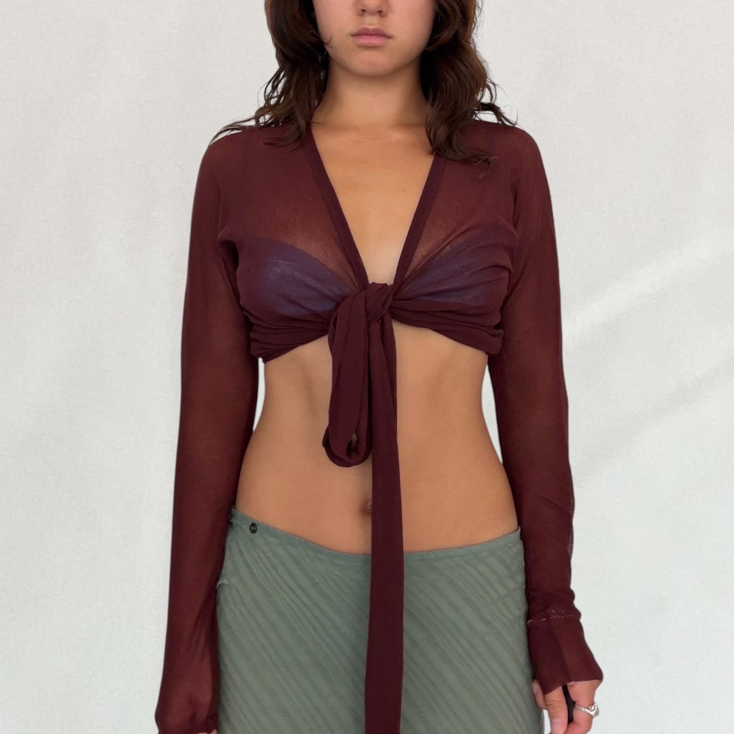 Jean Paul Gaultier mesh wrap top