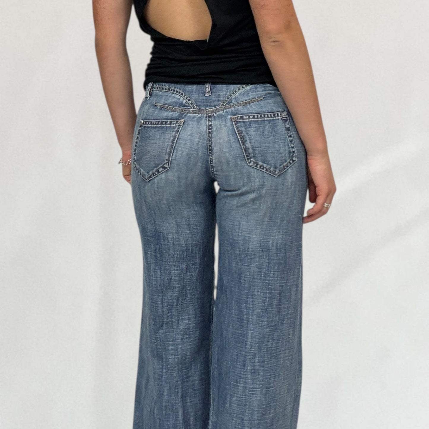 Marithé + François Girbaud buckle jeans