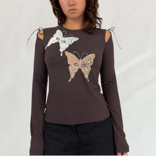 Roberto Cavalli butterfly top