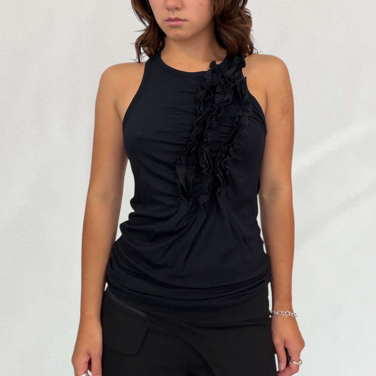 Y3 ruffle vest