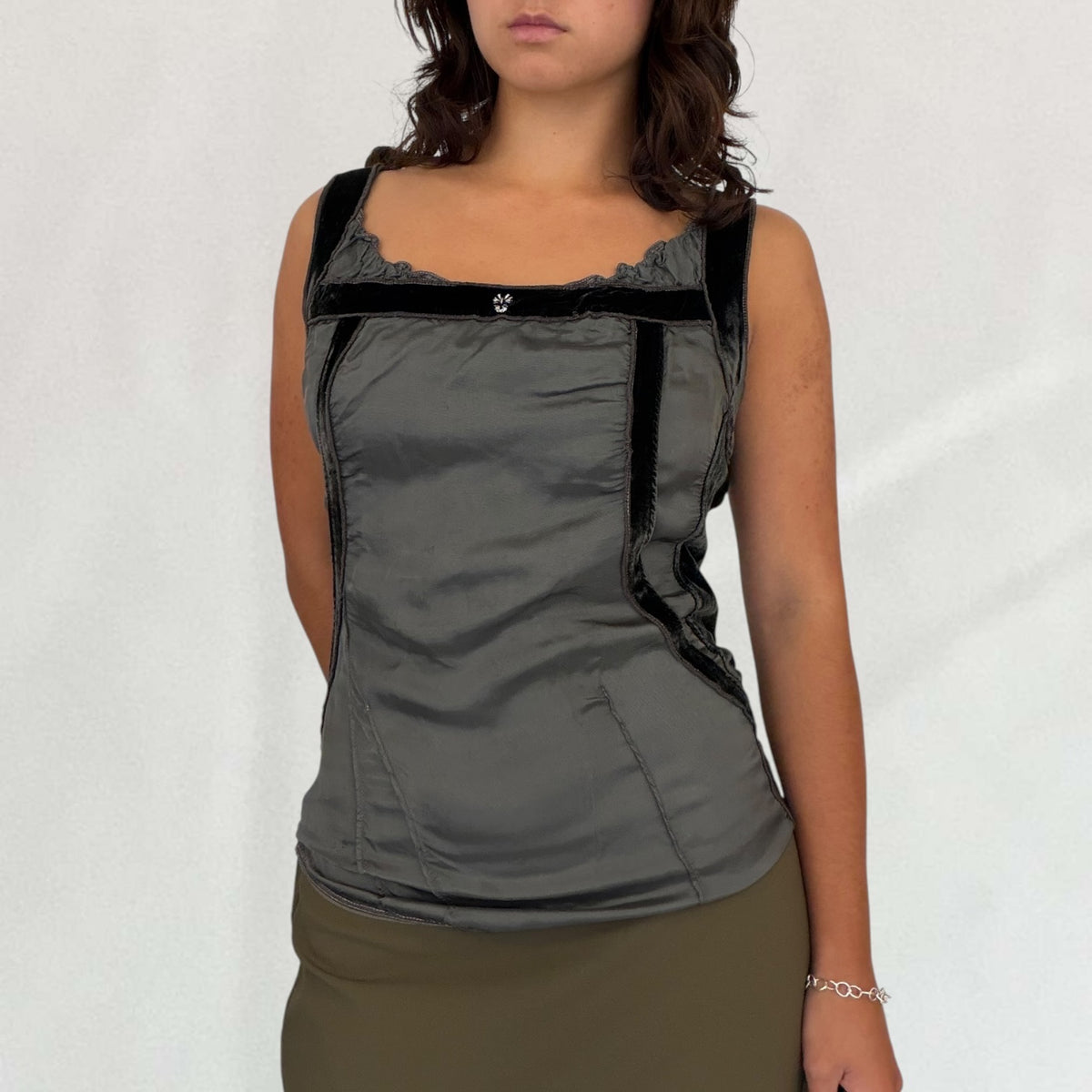 Marithé + François Girbaud satin vest