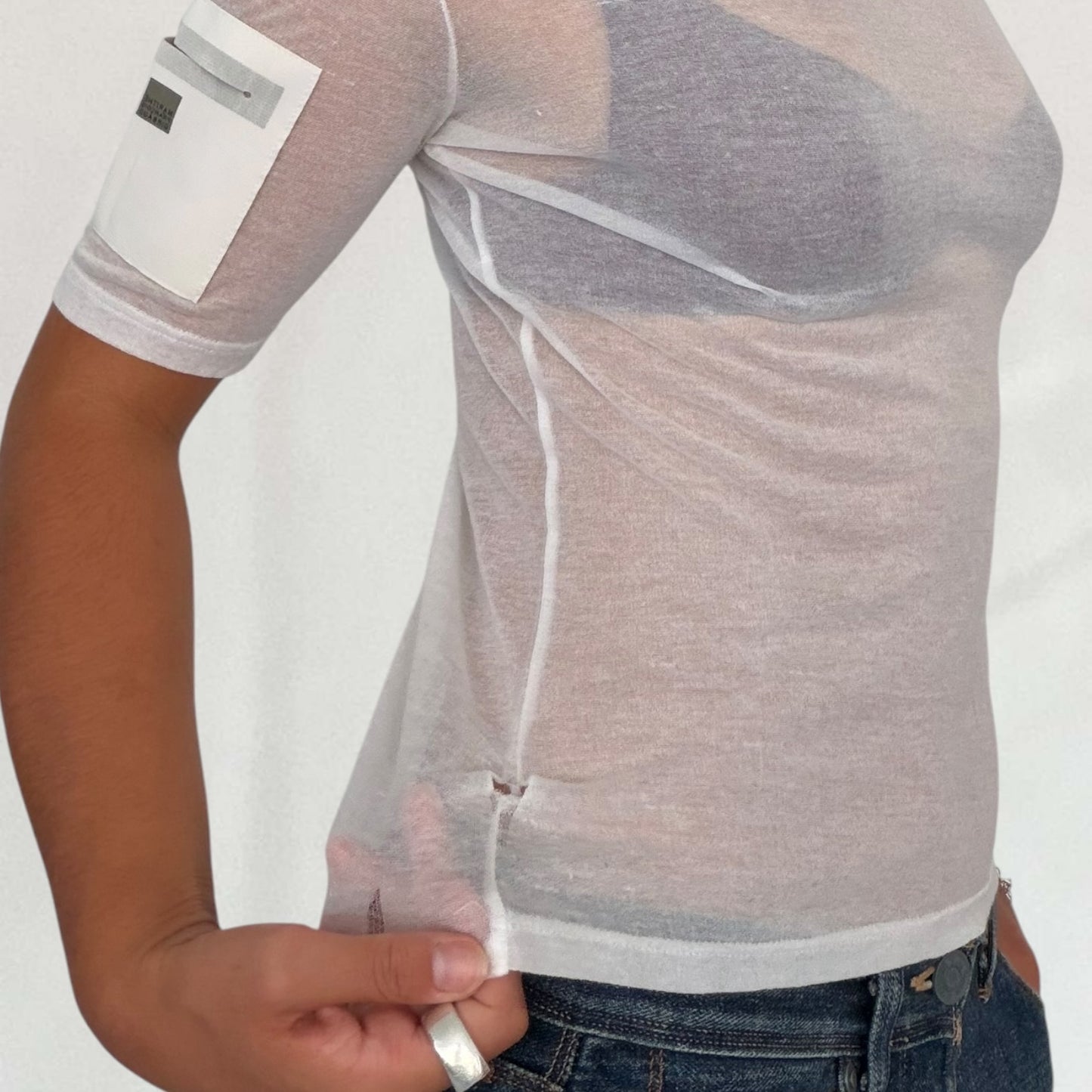 Marithé + François Girbaud sheer T-shirt