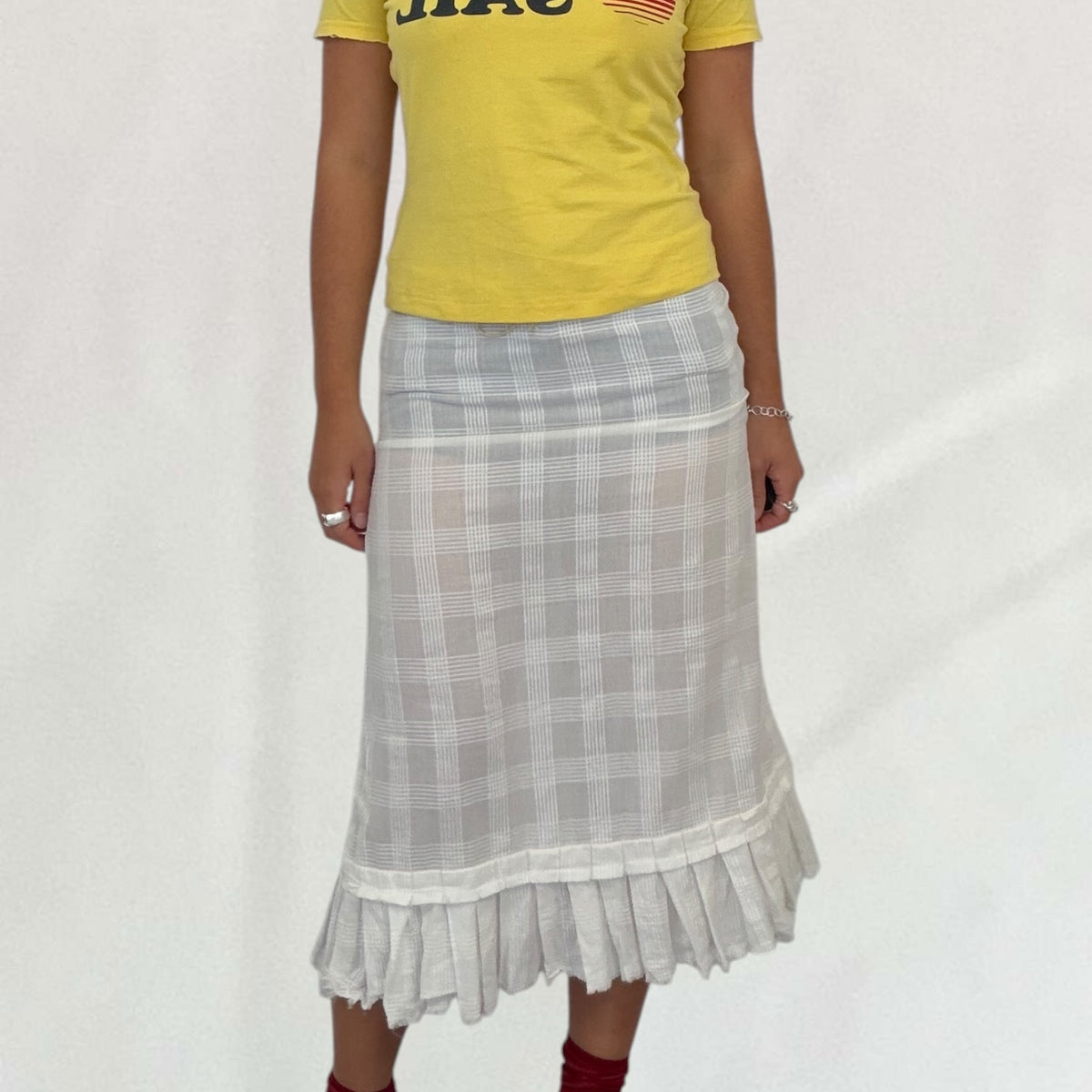 Miss Sixty plaid midi skirt