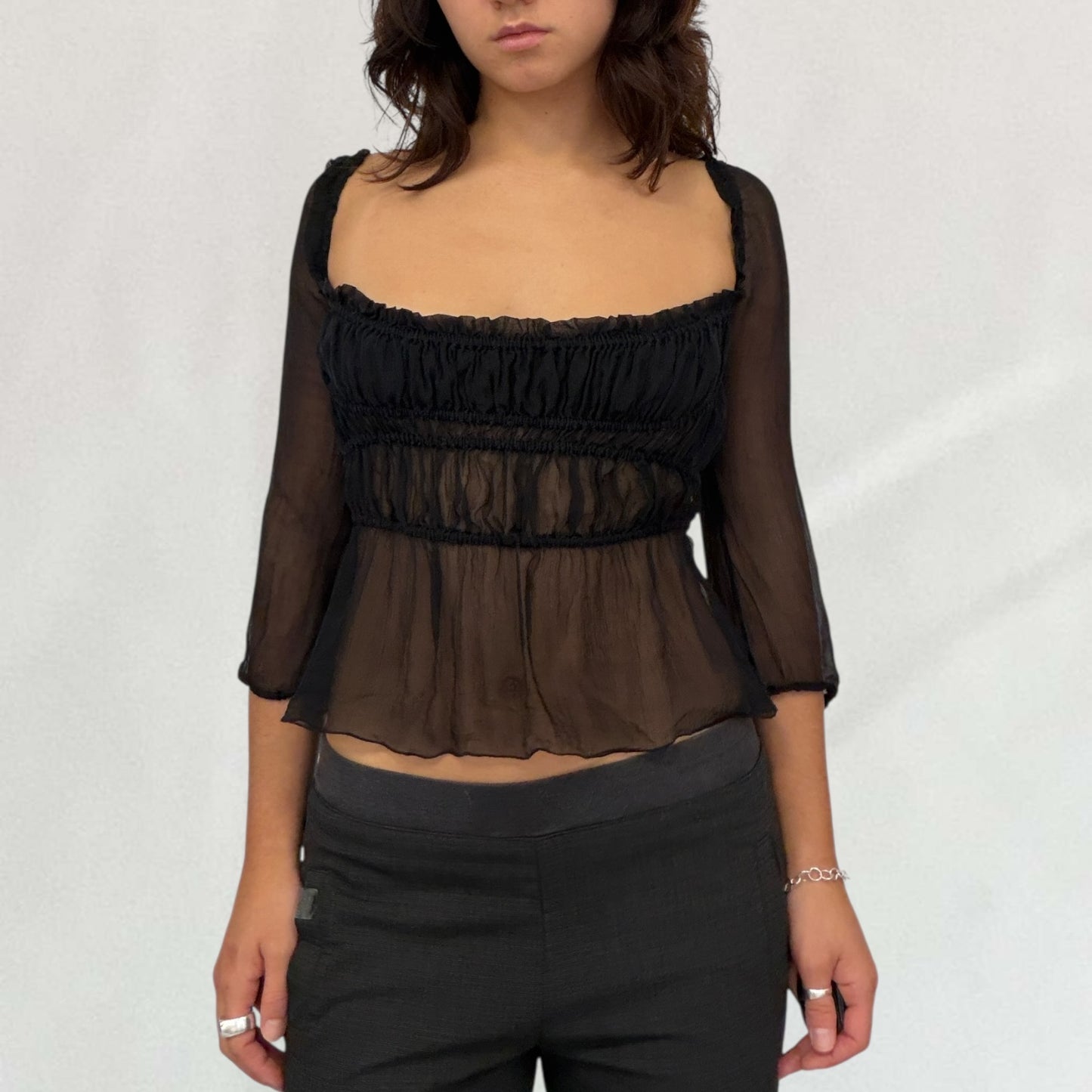 Prada sheer blouse