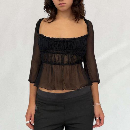 Prada sheer blouse