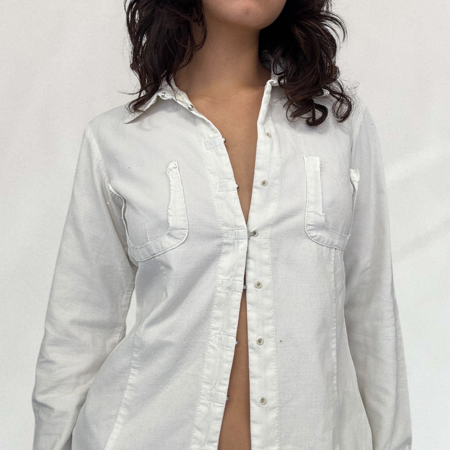 Marithé + François Girbaud hook and eye shirt