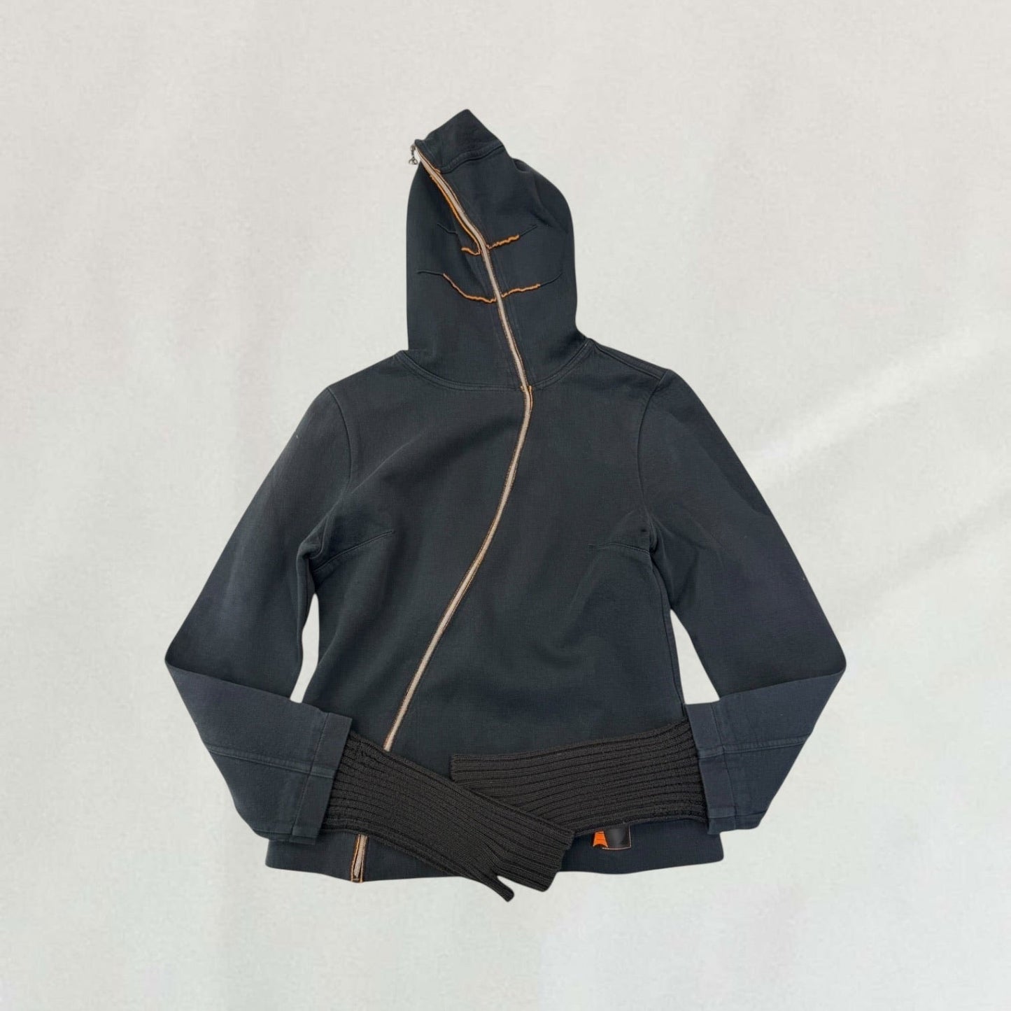 Cop Copine asymmetric zip up jumper
