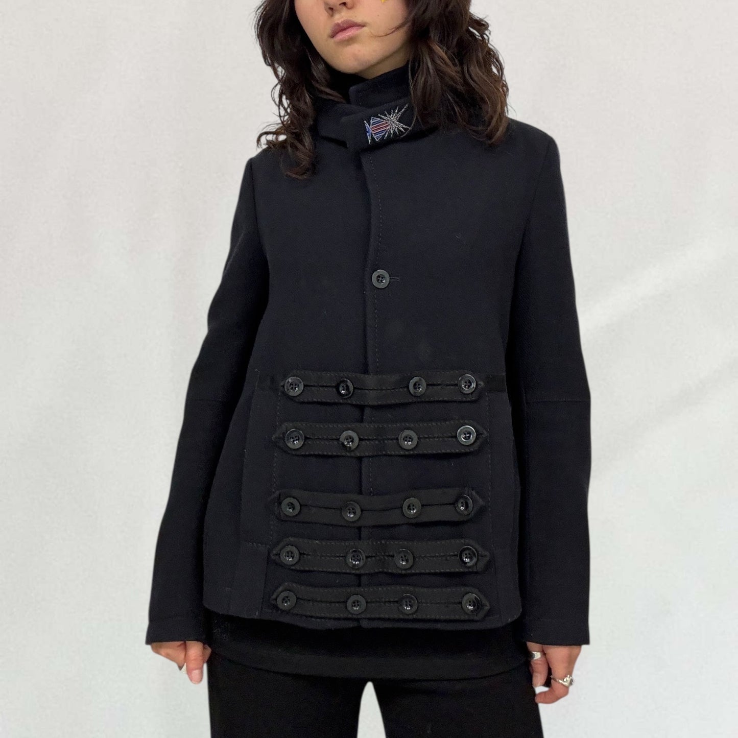 Marithé + François Girbaud button detail jacket