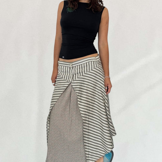 Diesel striped midi skirt