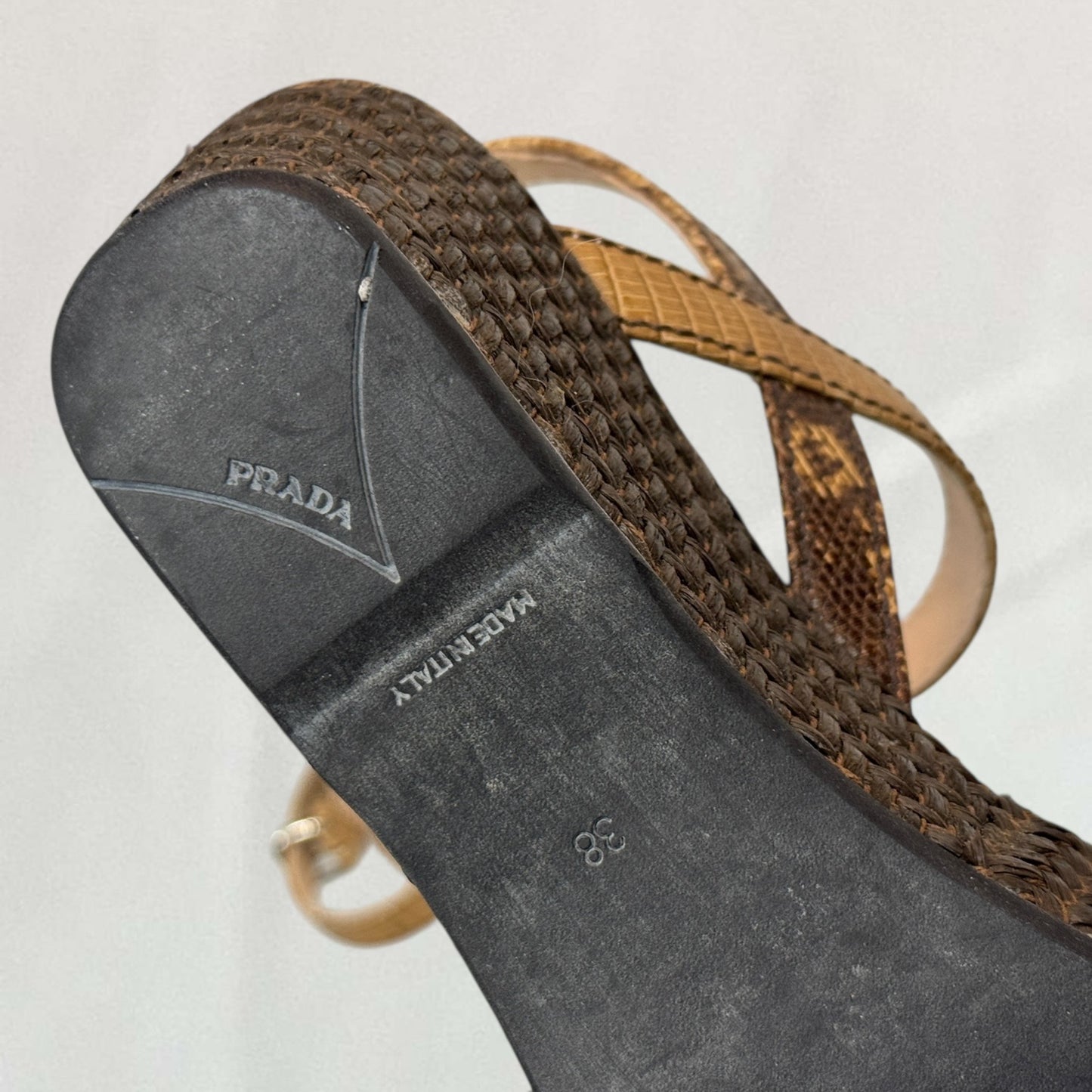 Prada snakeskin sandals