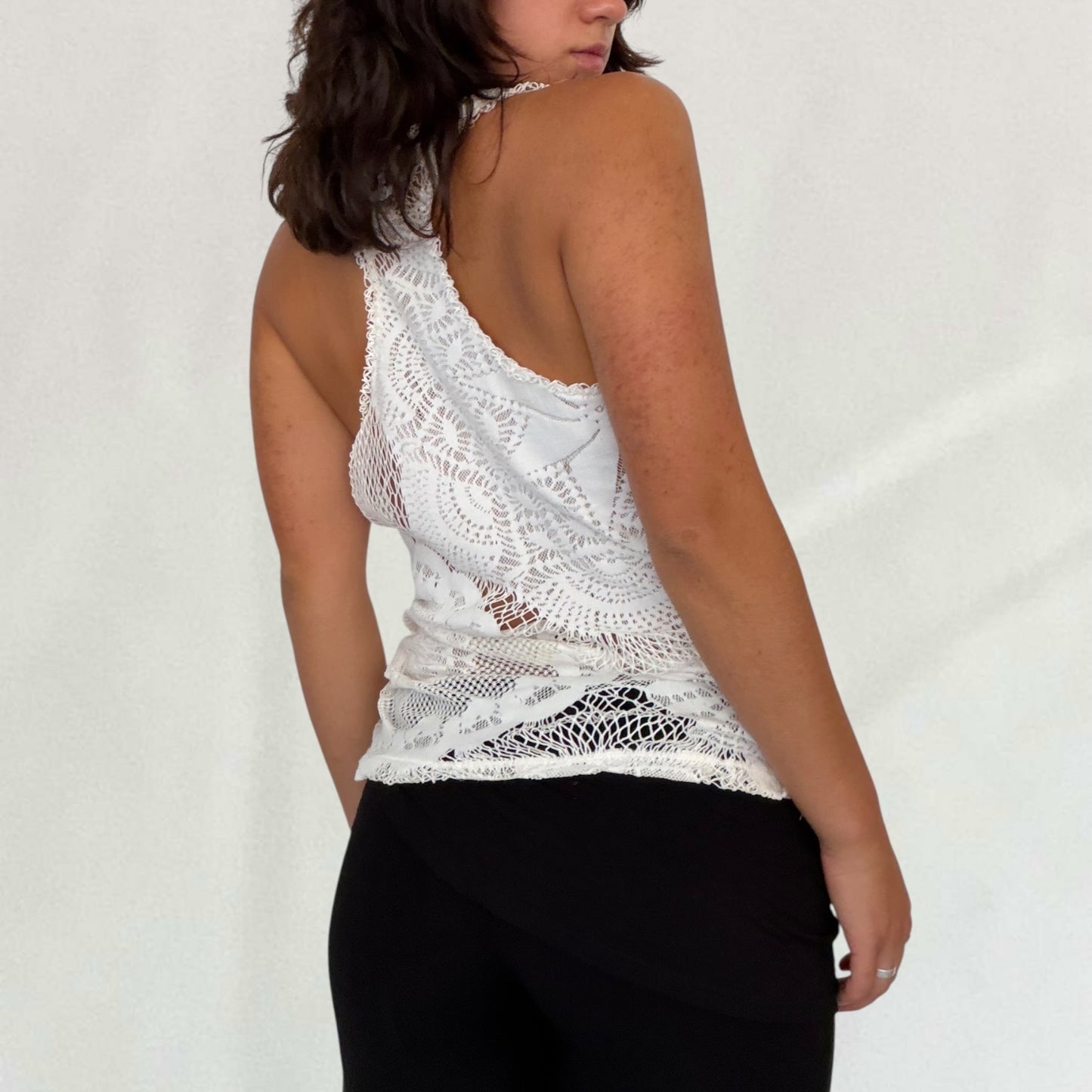 Jean Paul Gaultier doily tank top