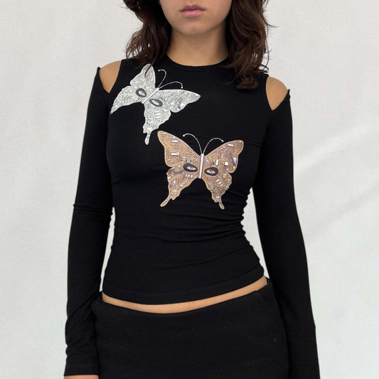 Roberto Cavalli butterfly top
