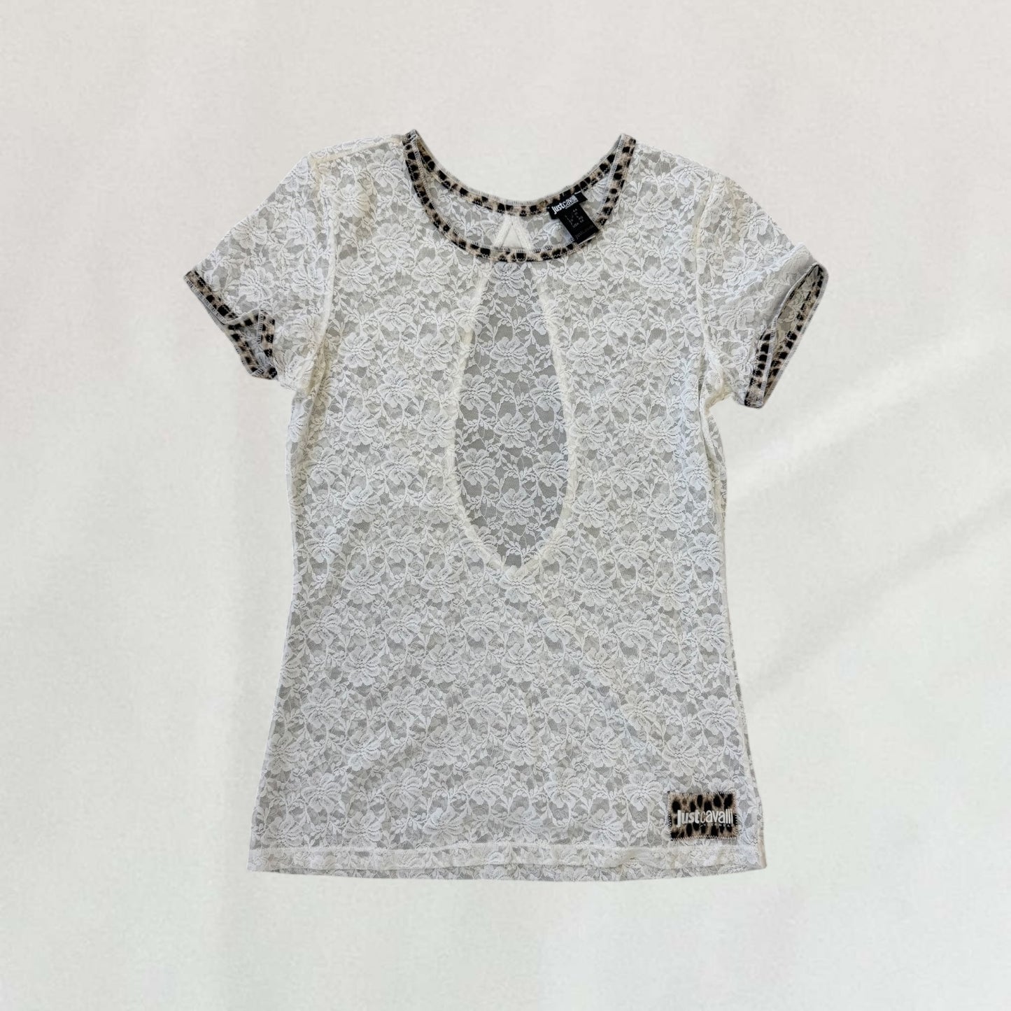 Roberto Cavalli lace T-shirt