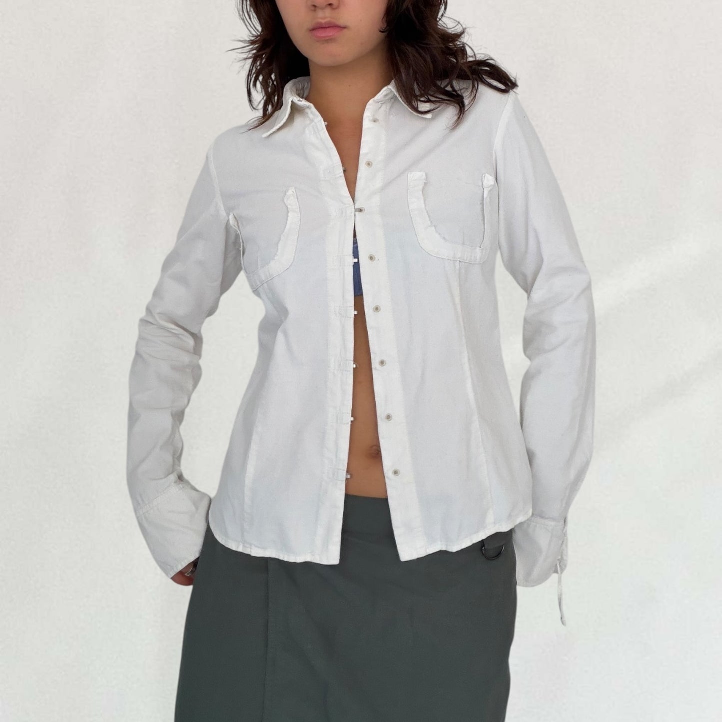 Marithé + François Girbaud 
 hook and eye shirt