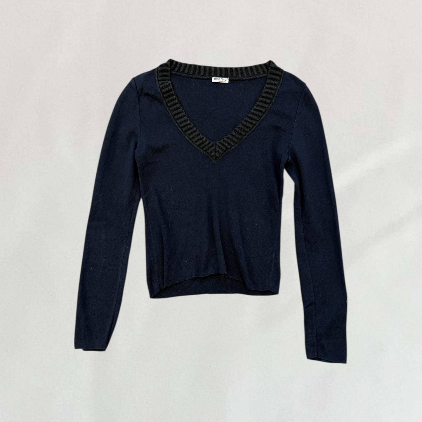 Miu Miu V-neck long sleeve top