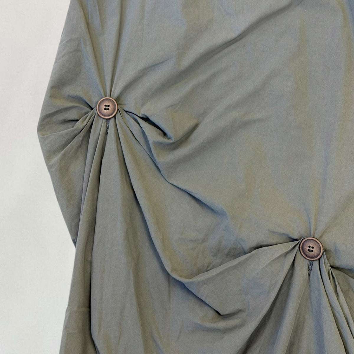 Vintage Cop Copine khaki green button midi dress – Vival Studios