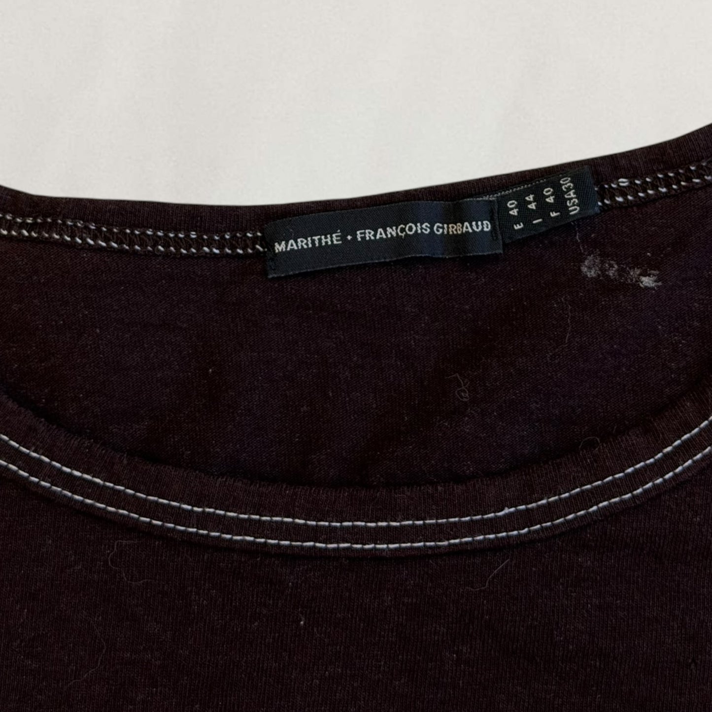 Marithé + François Girbaud contrast stitch T-shirt
