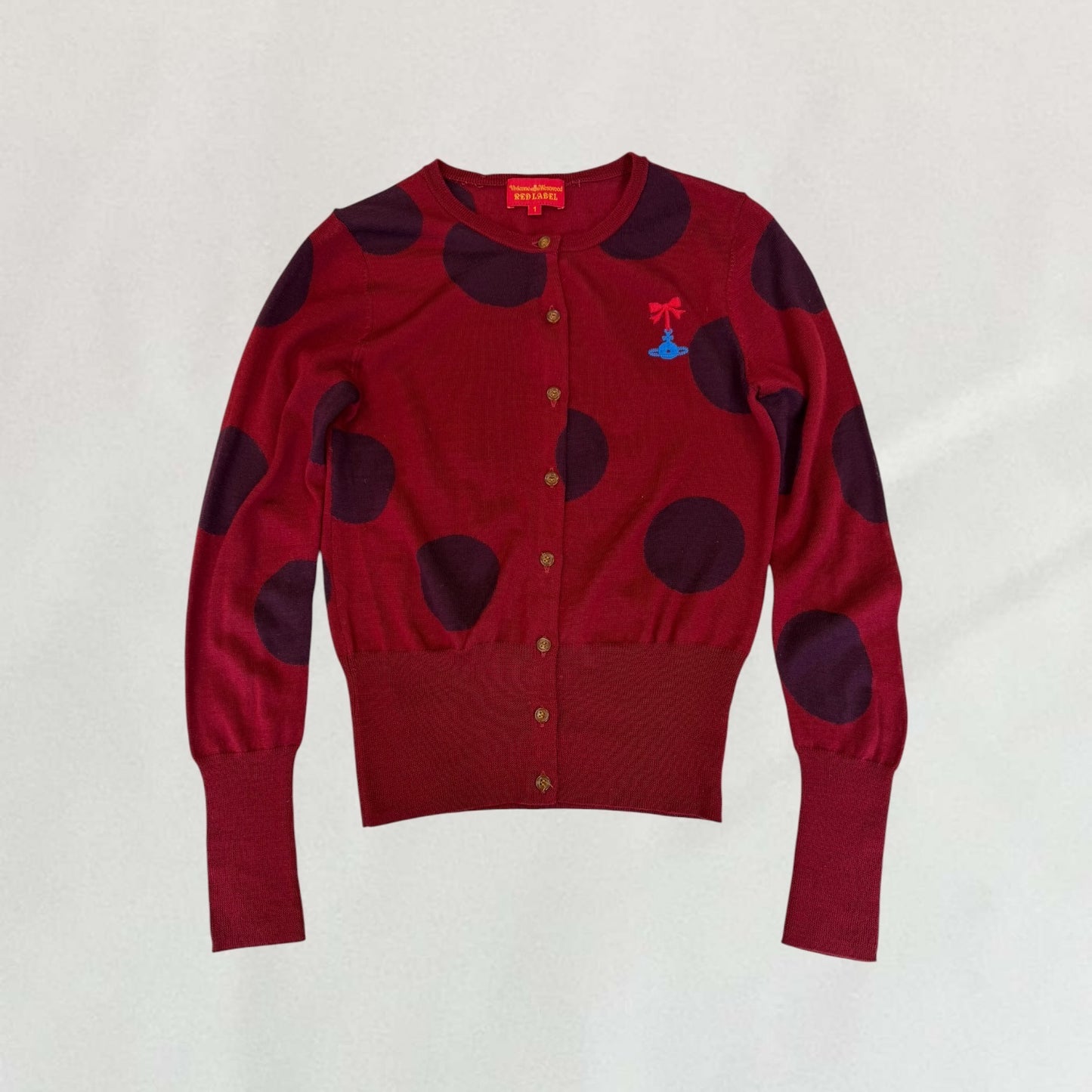Vivienne Westwood polka dot cardigan