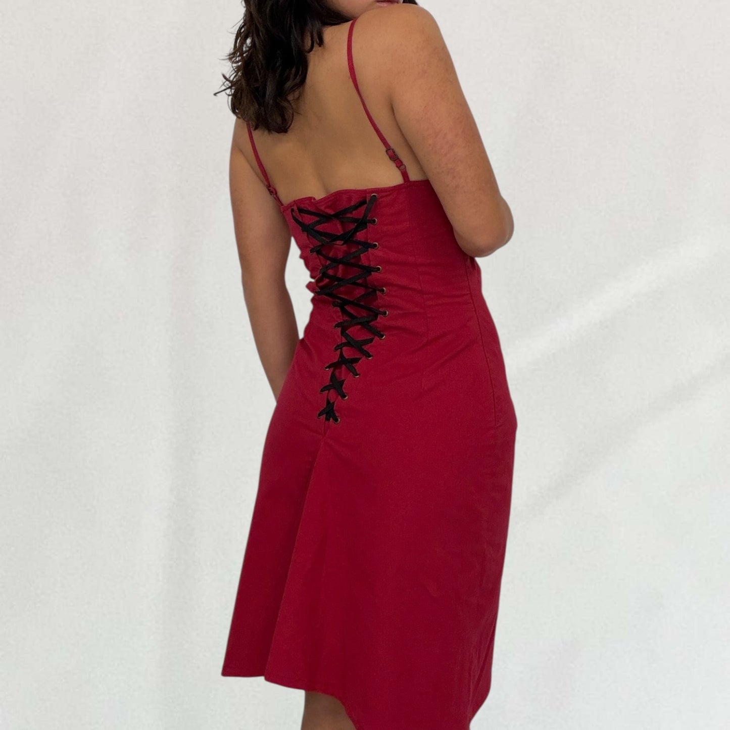 Moschino lace up dress