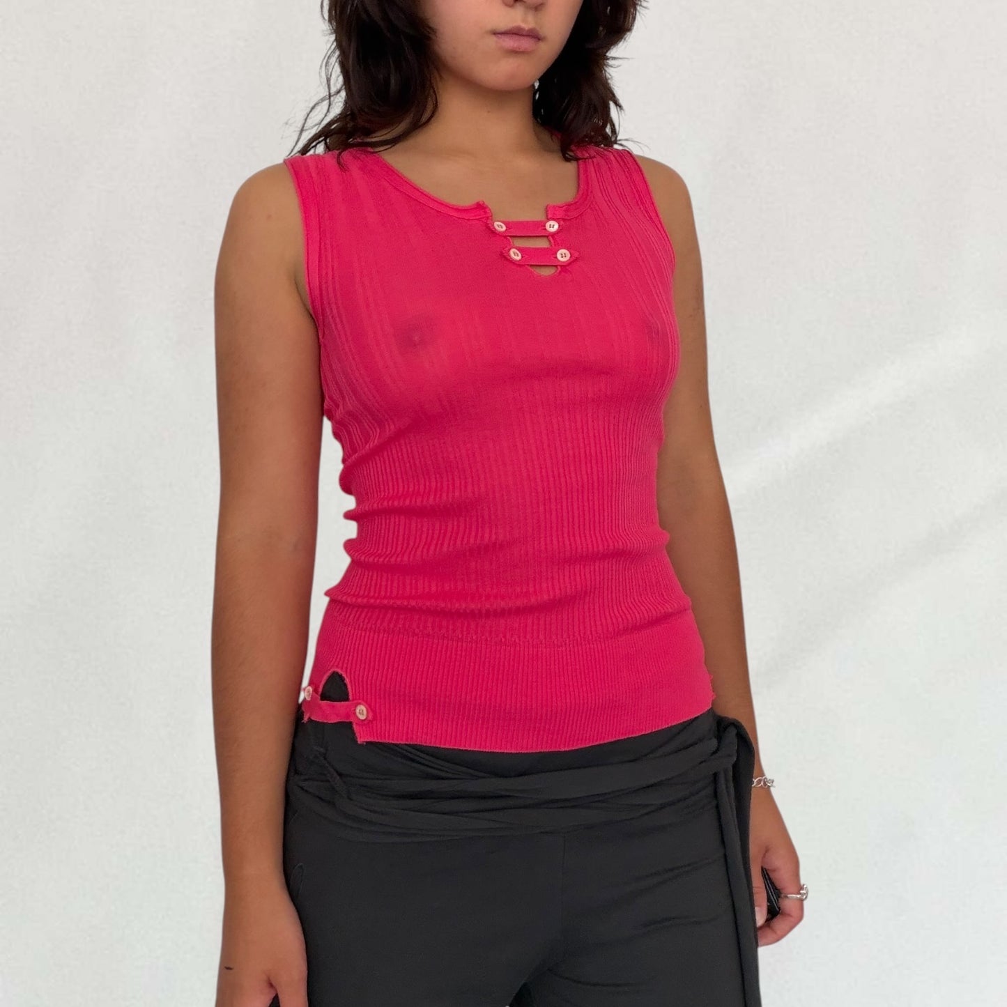 Marithé + François Girbaud ribbed vest
