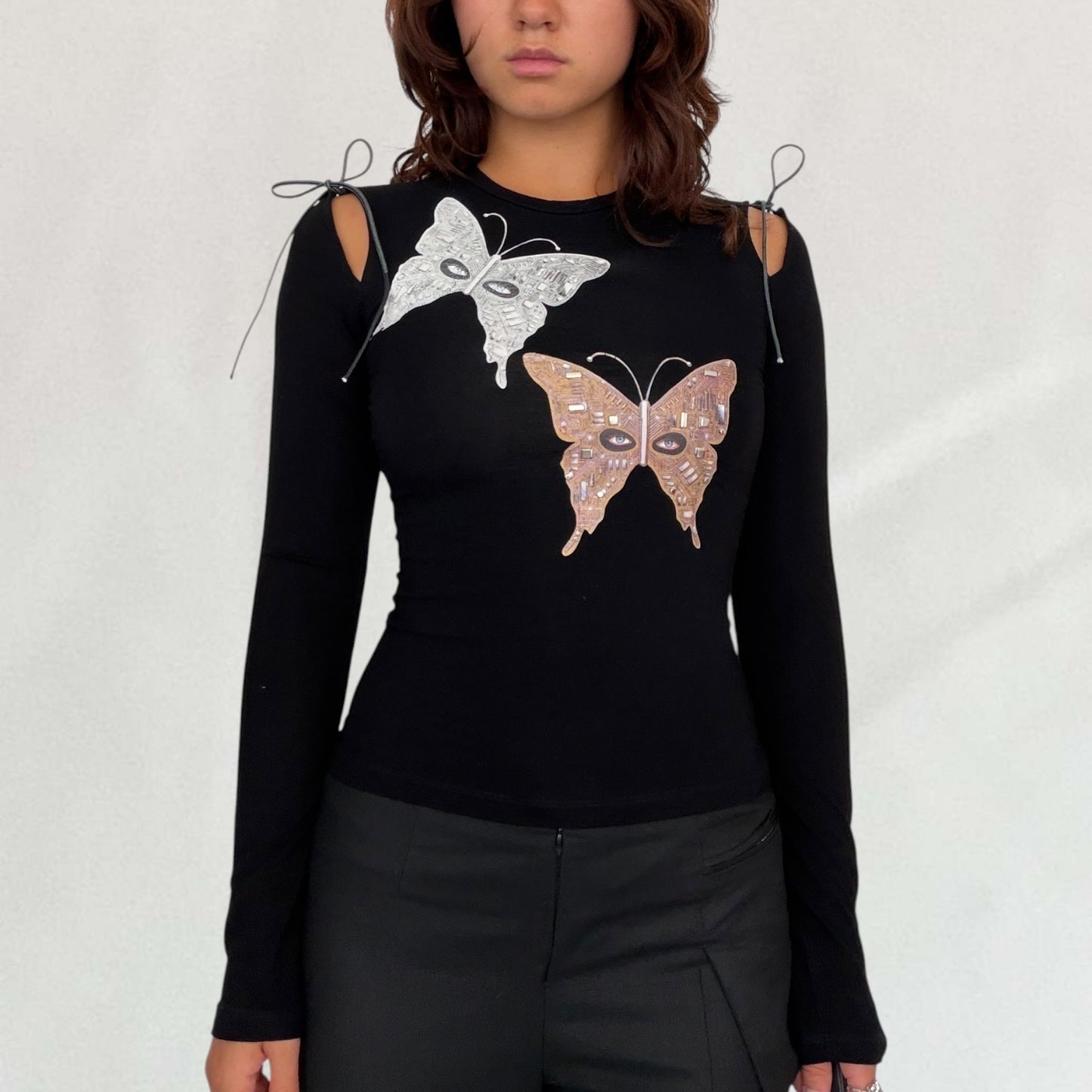 Roberto Cavalli butterfly top