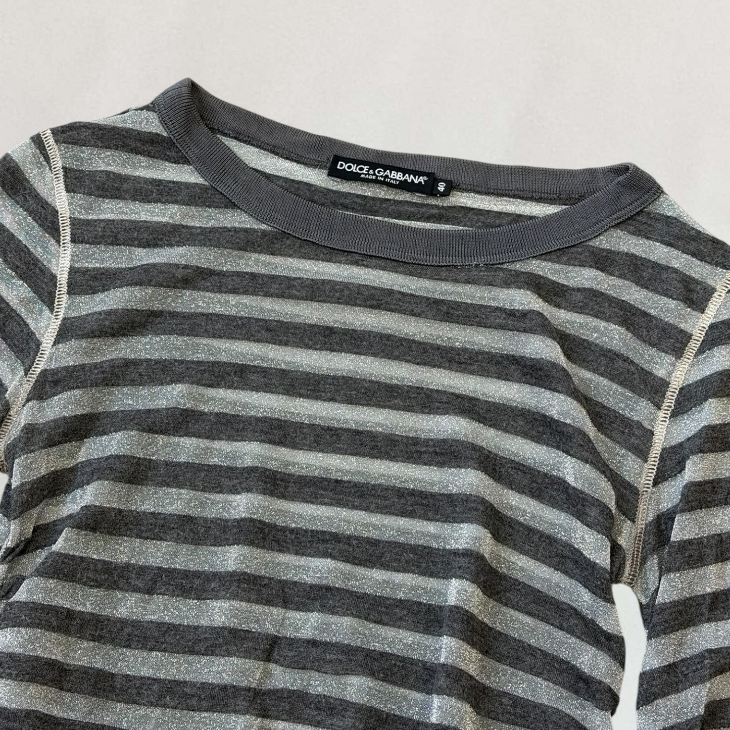 Dolce & Gabbana sheer striped top