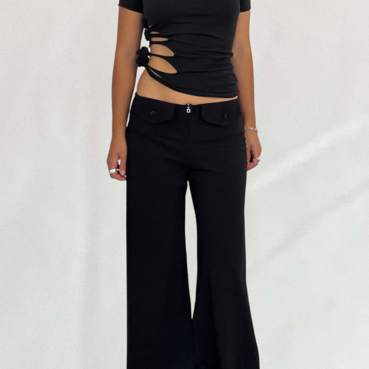 Marithé + François Girbaud pocket detail trousers