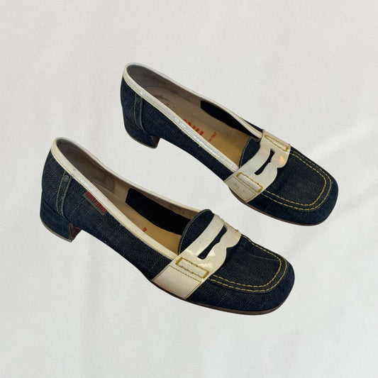 Miu Miu denim loafers