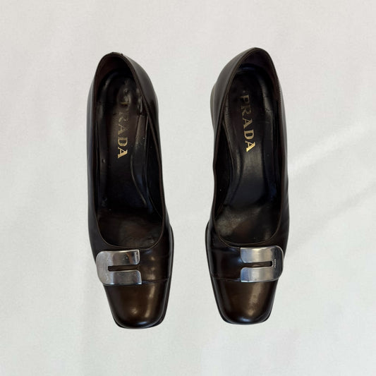 Prada loafer mules